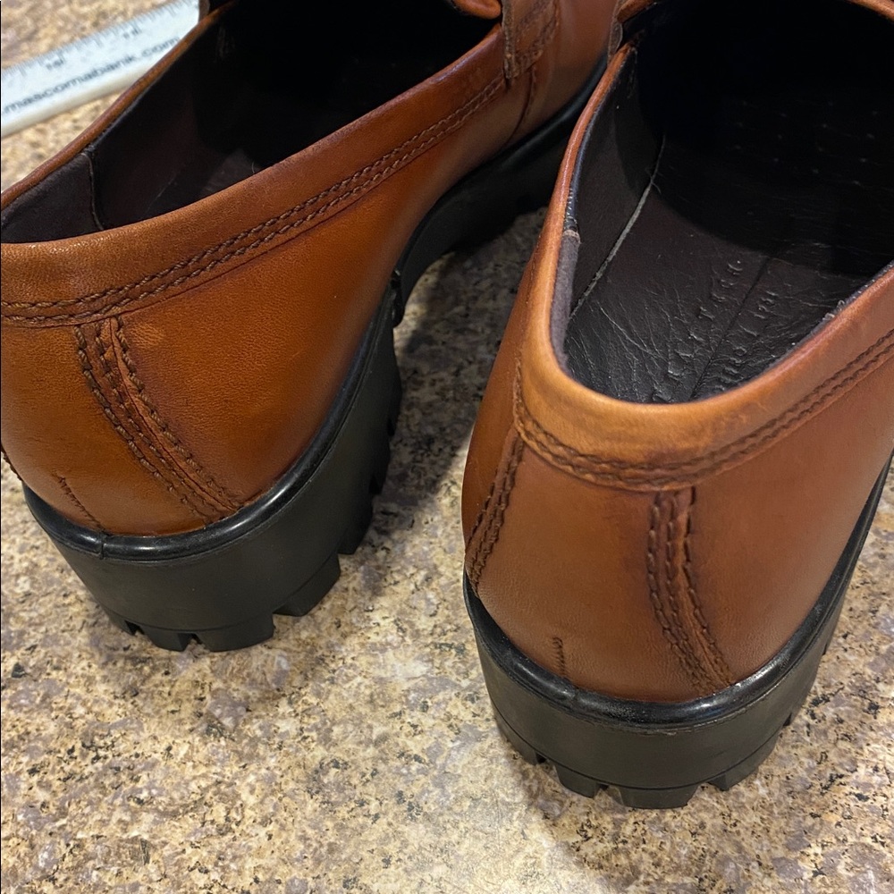Ecco Modtray Penny Loafer Cognac EU 38 U.S. 7- 7.5 Leather (Shoes Only-No Box) - Picture 11 of 17